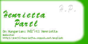 henrietta partl business card